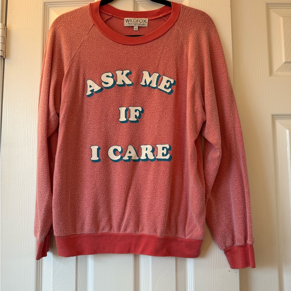 Wildfox Pink Sweatshirt with Slogan